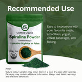 Aimgrow Spirulina Orgánica, ayuda a la digestión y bienestar general.
