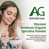 Aimgrow Spirulina Orgánica, ingrediente clave para una dieta equilibrada.