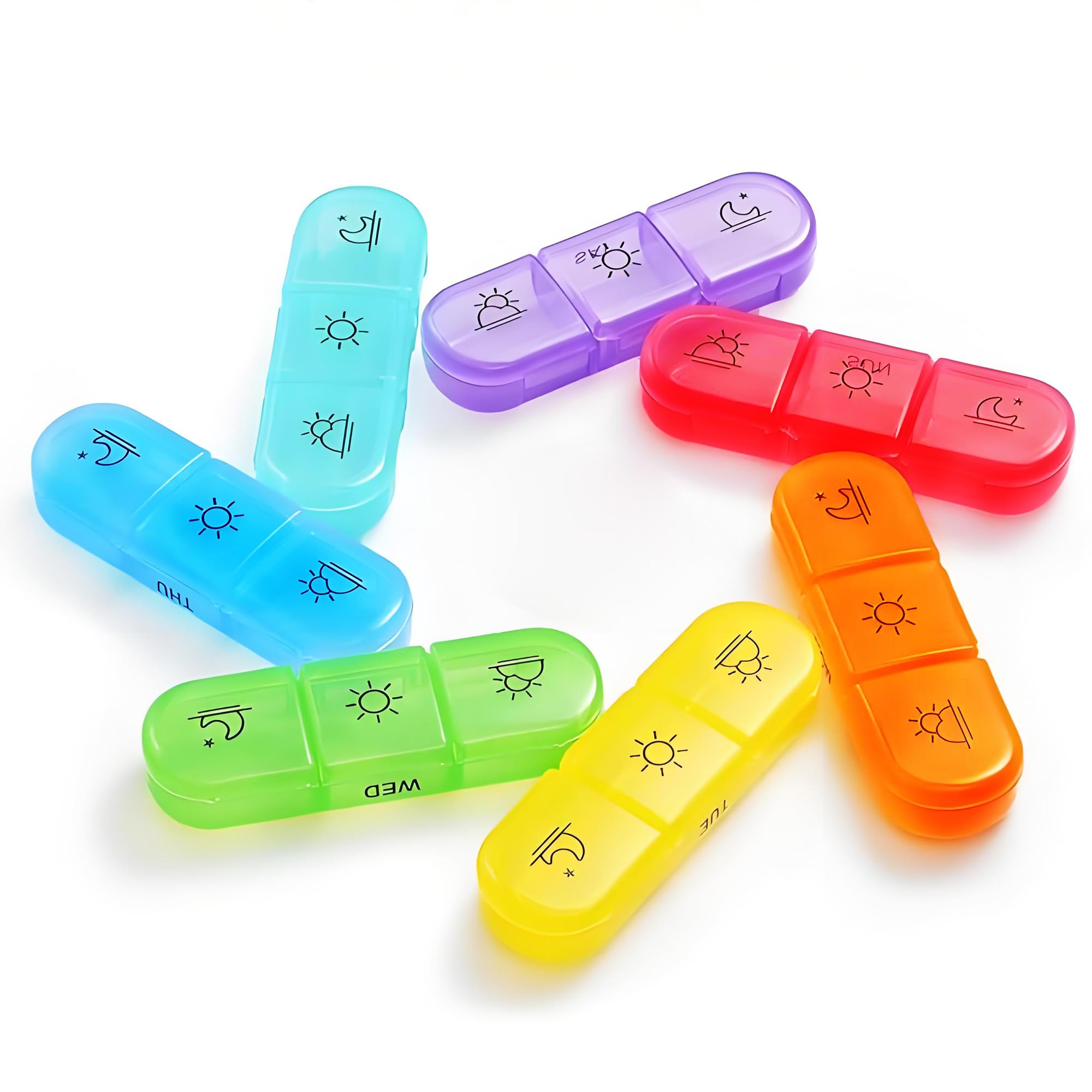 Caja AIMI de 7 días con gran capacidad para vitaminas.