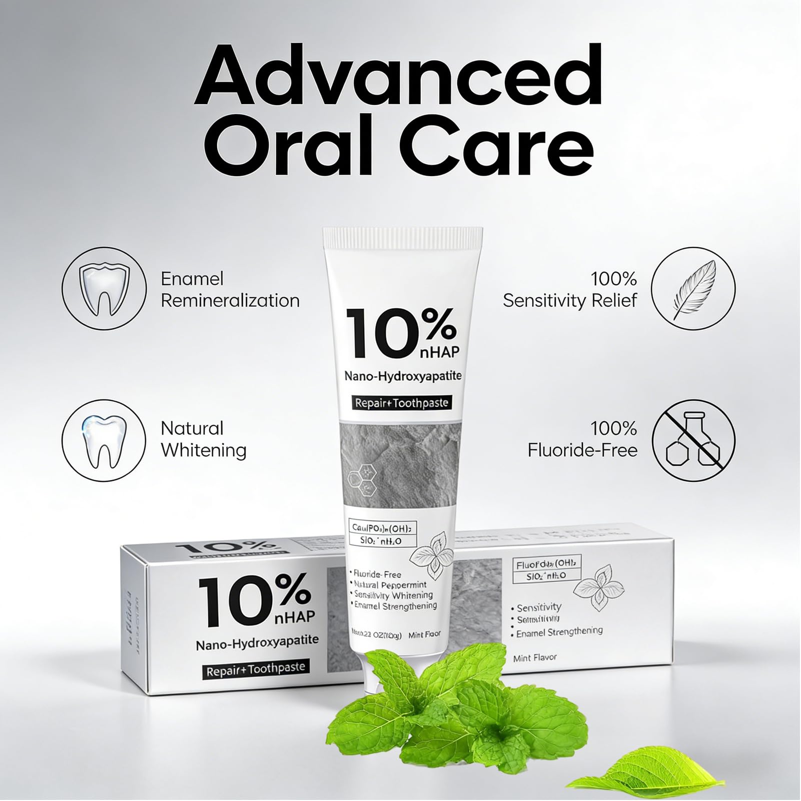 AINEW Nano-Hidroxiapatita, tubo que destaca fórmula suave para dientes sensibles