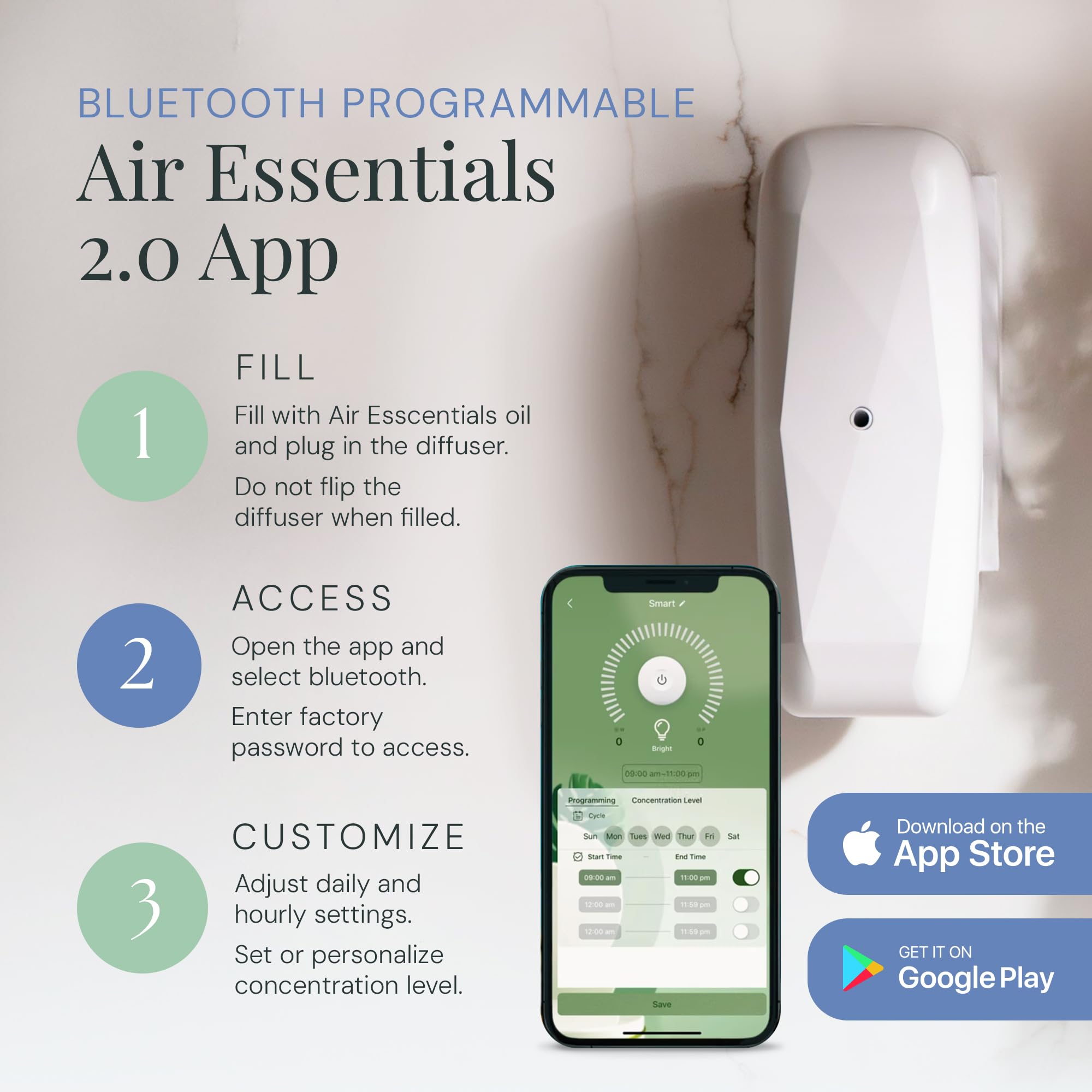 Air Esscentials Diamond, diseño moderno y compacto para cualquier espacio.
