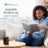 Air Esscentials empaque vela vaso cristal, regalo elegante para casa.