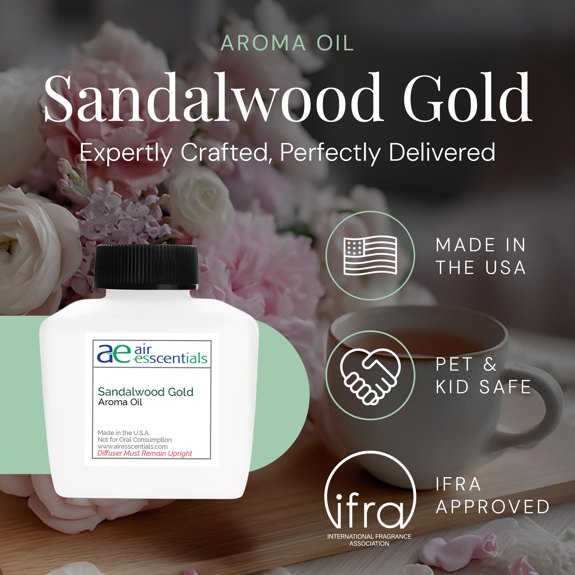 Air Esscentials vainilla y rosa para difusor-frio, aroma suave y calmante.