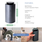 Air Esscentials Mini Difusor diseño moderno negro para cualquier ambiente.
