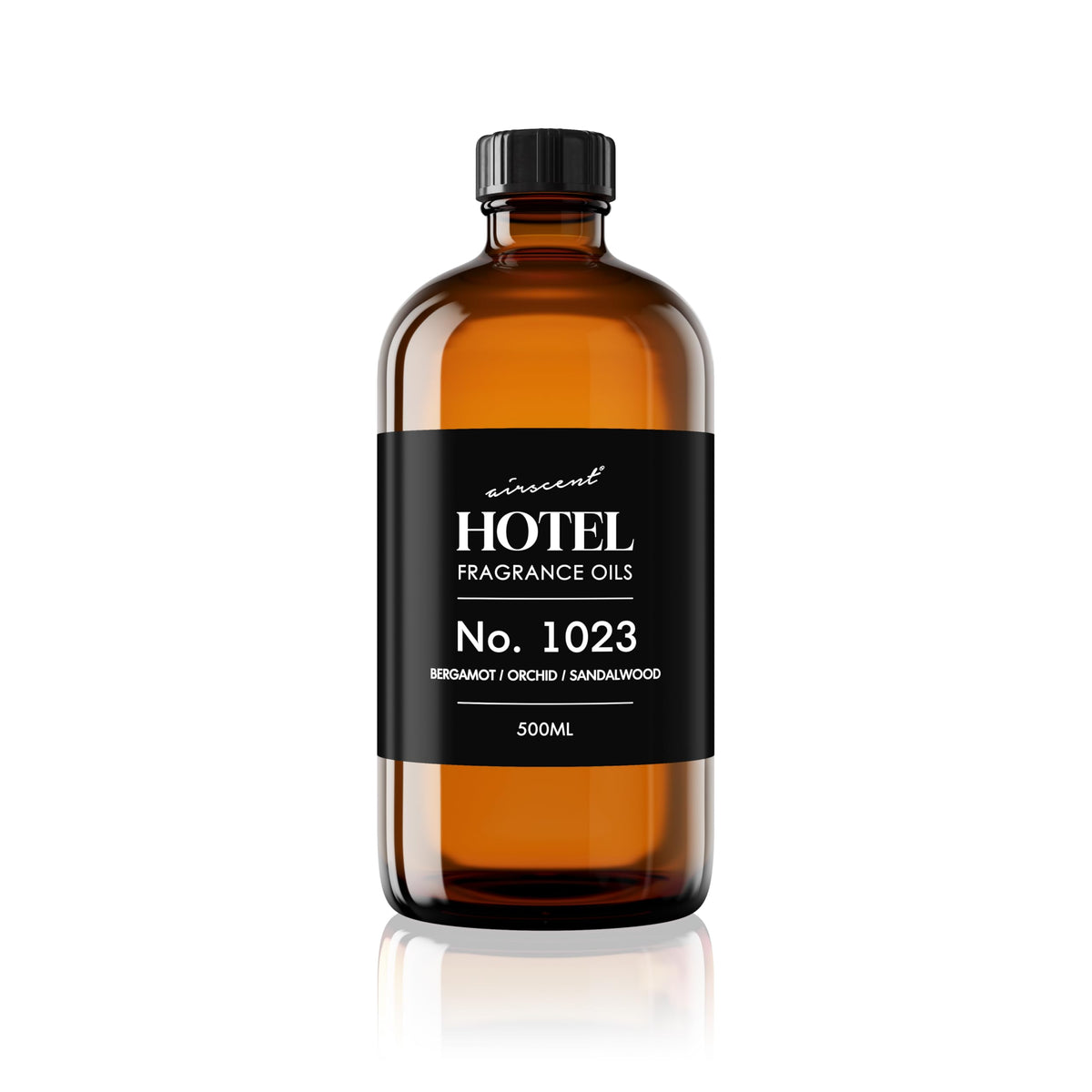 Air-Scent Hotel Diffuser Oil 1023 bottle showcases elegant fragrance for premium spaces.