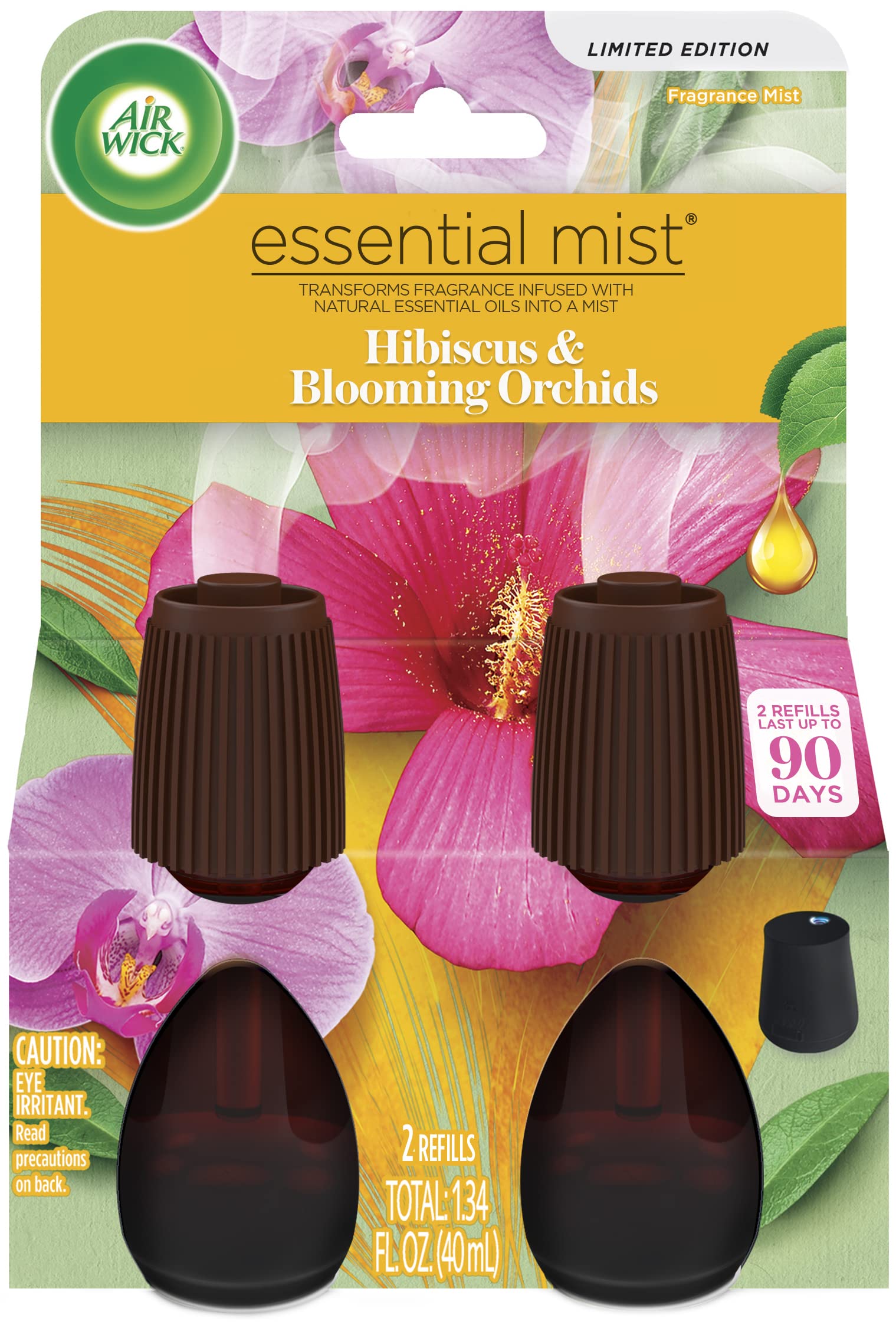 Air Wick Essential Mist recambio Hibisco y Orquíideas para una fragancia floral duradera