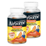 Airborne gomitas vitamina C sabor naranja en botella para apoyo inmunitario diario.