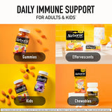 Airborne iconos de zinc y antioxidantes, representación de beneficios.