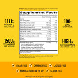 Airborne vitamina C 1000mg, sabor frutos rojos, fácil de tomar para adultos y niños 12+