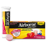 Airborne vitamina C 1000mg, tableta efervescente disolviéndose, apoyo al sistema inmune en casa