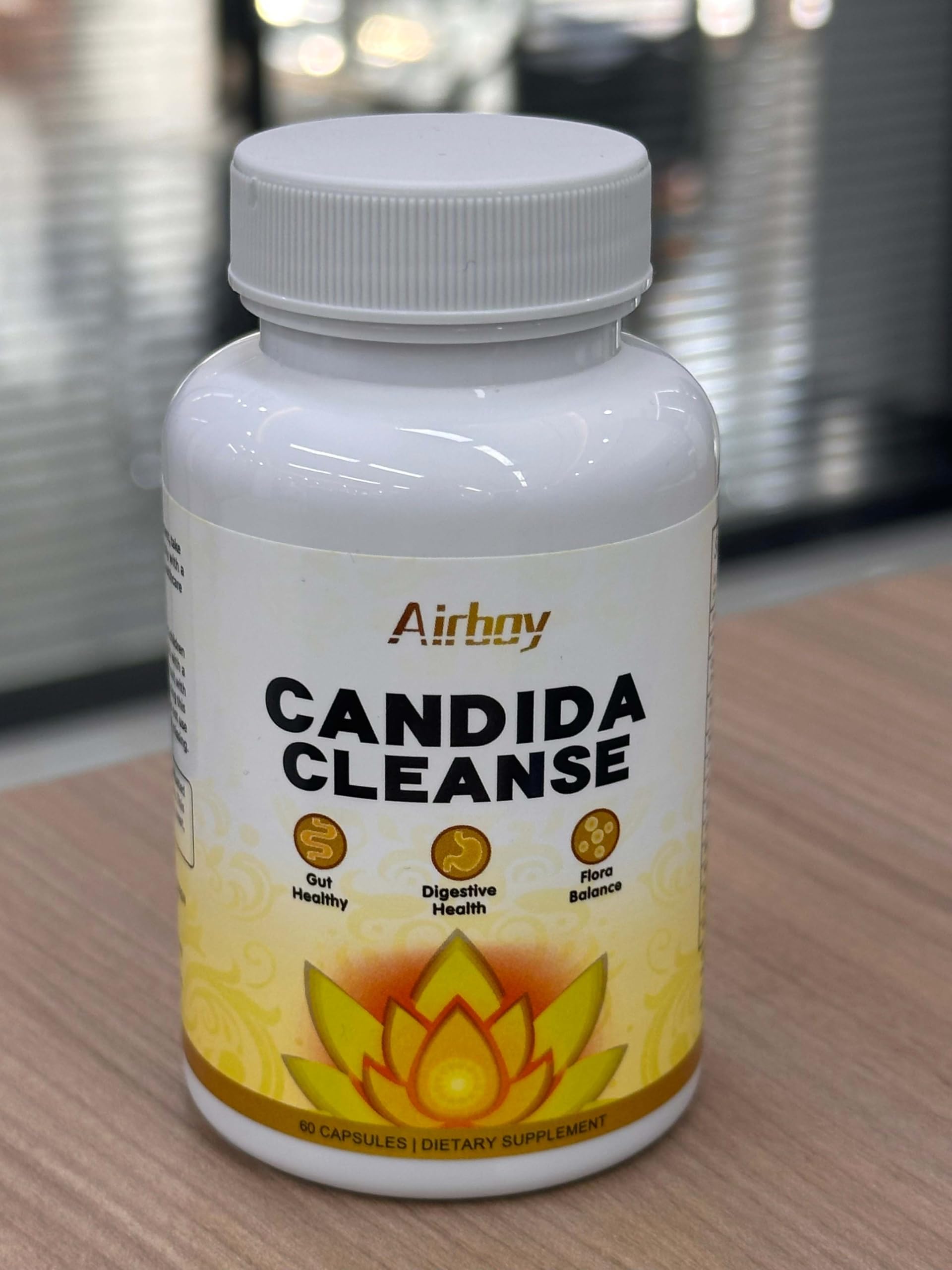 Airboy Apoyo Digestivo cápsulas, vista frontal de la botella, ideal para uso diario.