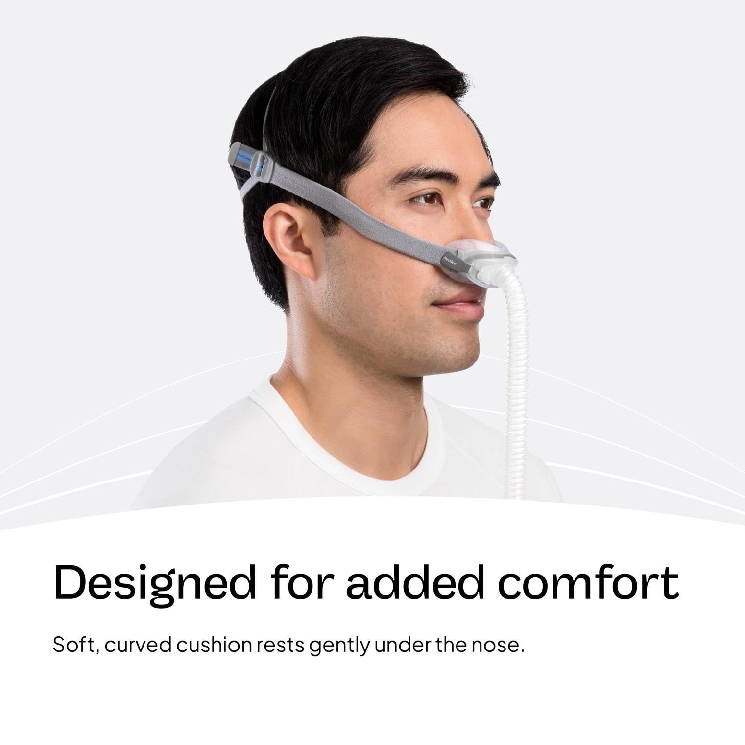 AirFit N30 facilita el flujo de aire para respirar tranquilamente.