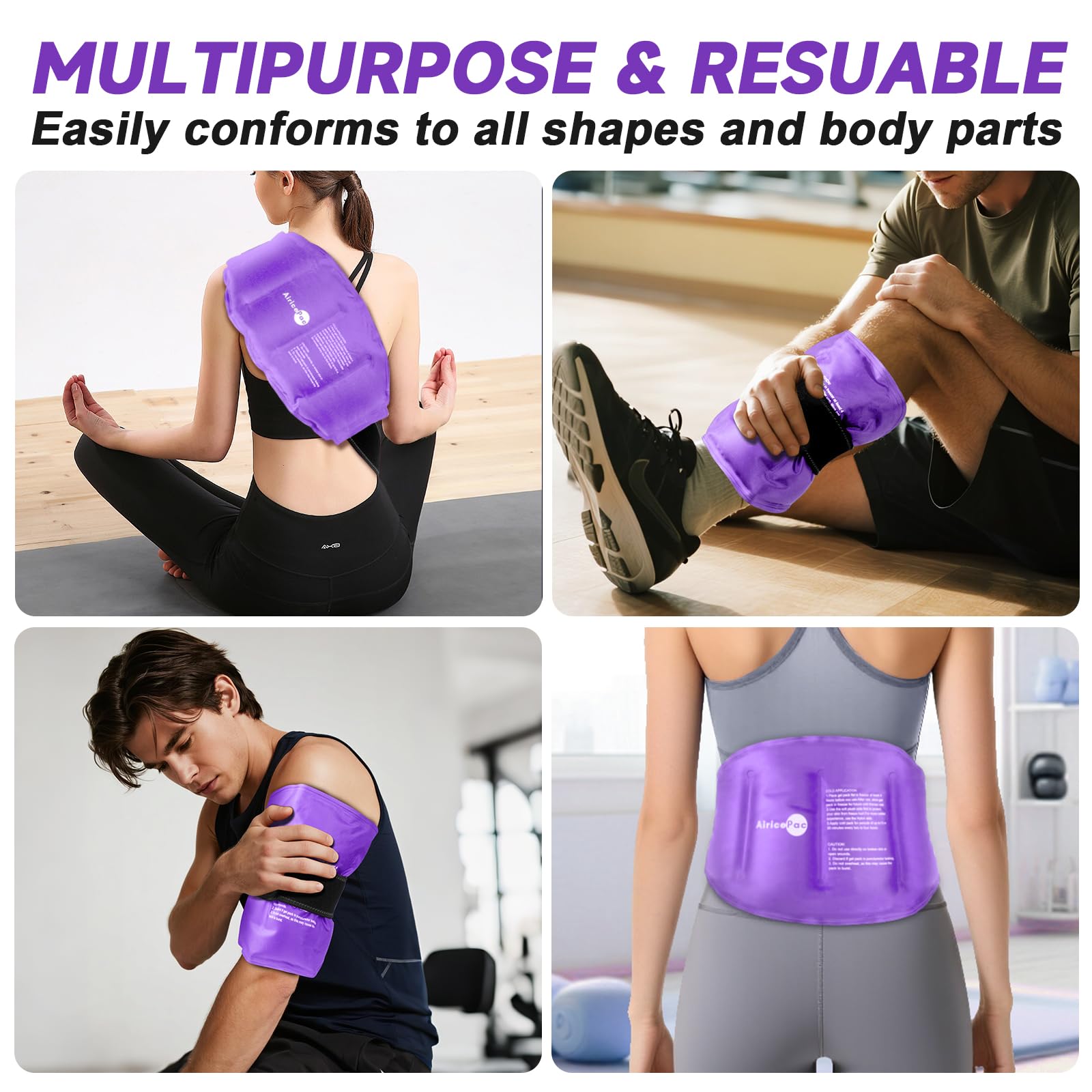 Diseño ergonómico de AiricePac facilita colocación cómoda en el cuerpo.