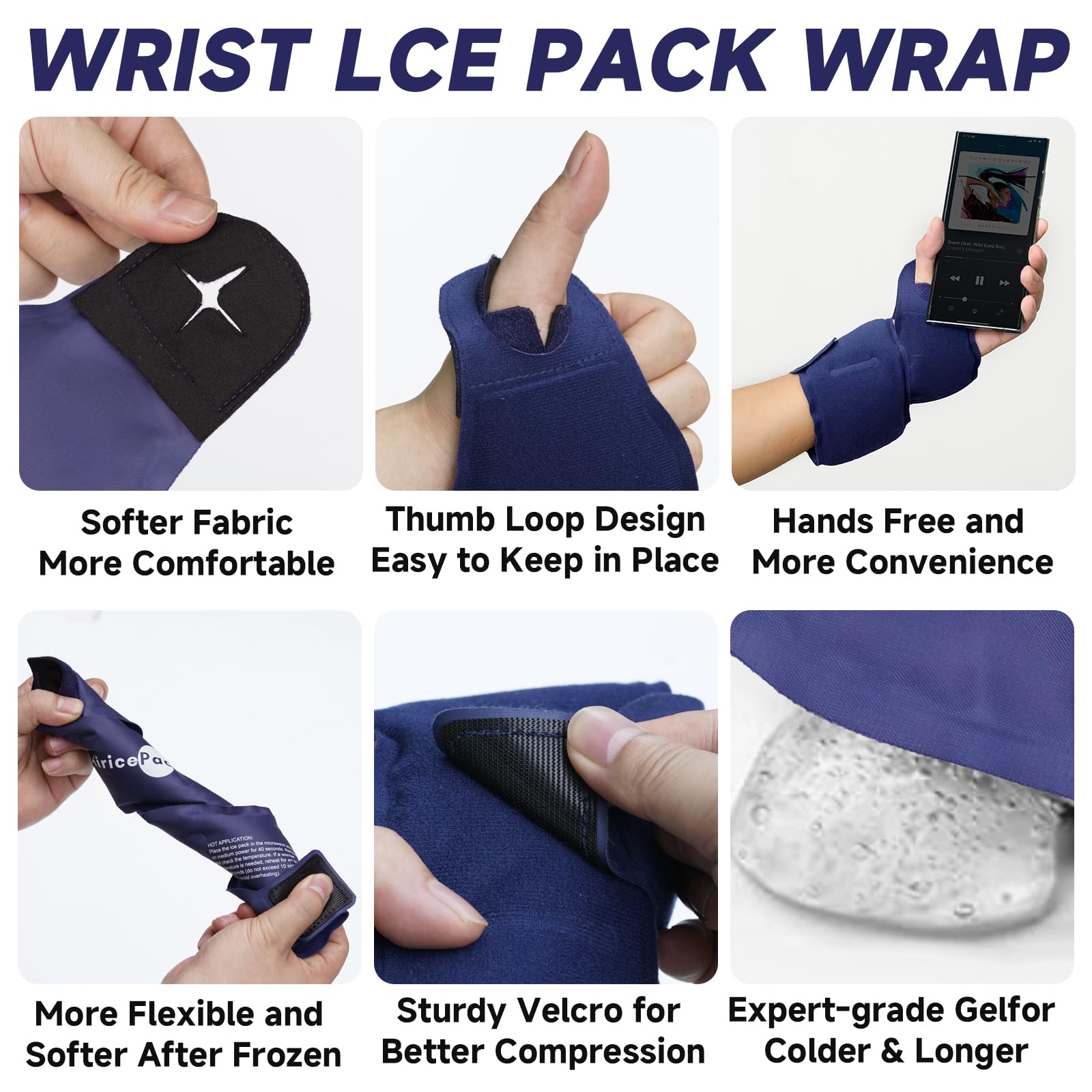 AiricePac diseño ajustable con velcro para muñeca y soporte cómodo