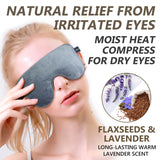 AiricePac mascarilla ojos lavanda-linaza-doble-cara: contacto suave y calor cómodo