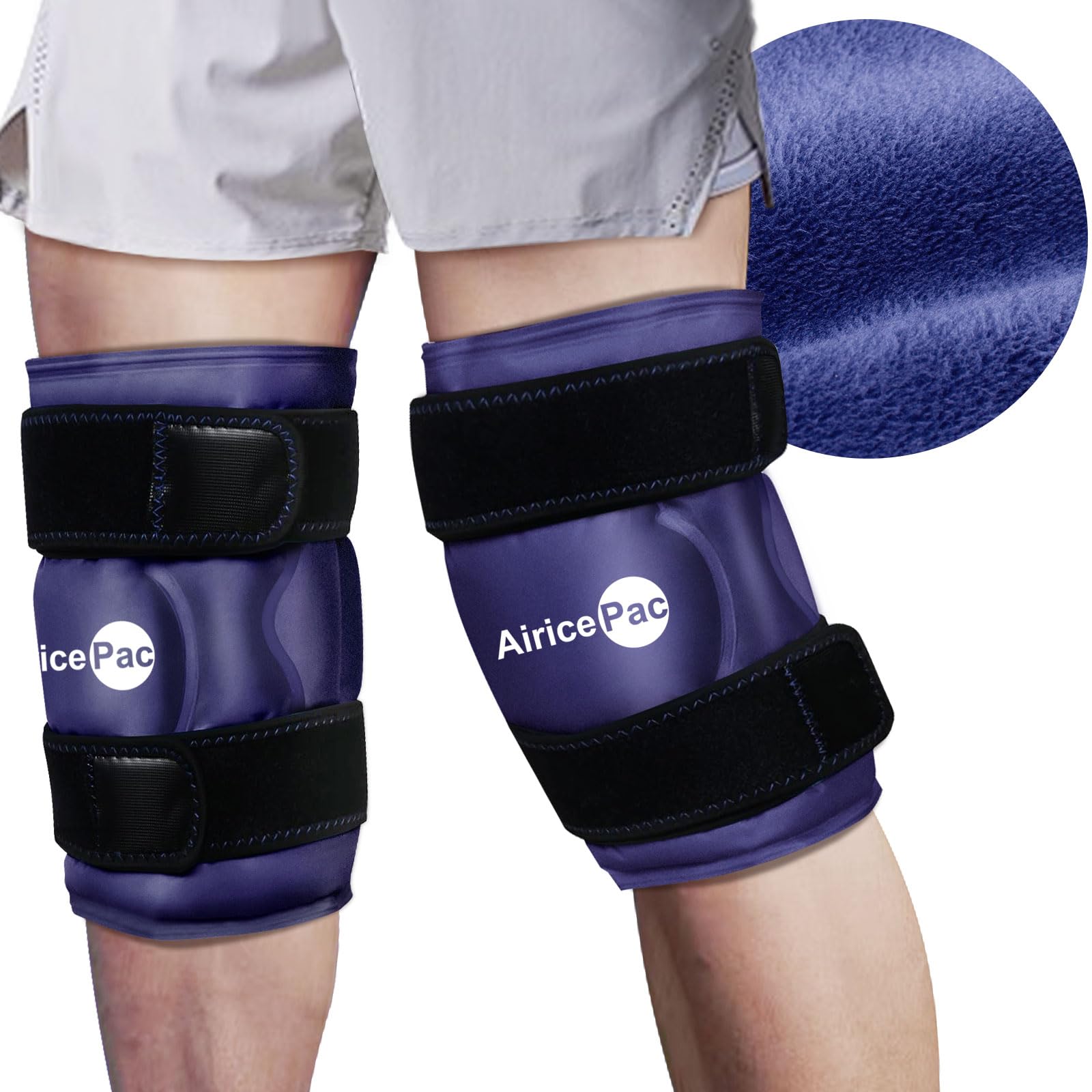AiricePac uso multiarticulaciones para rodilla, pantorrilla y muñeca.