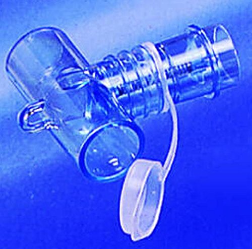 AirLife Tee Adapter nebulizador, entrega controlada en el circuito ventilatorio.