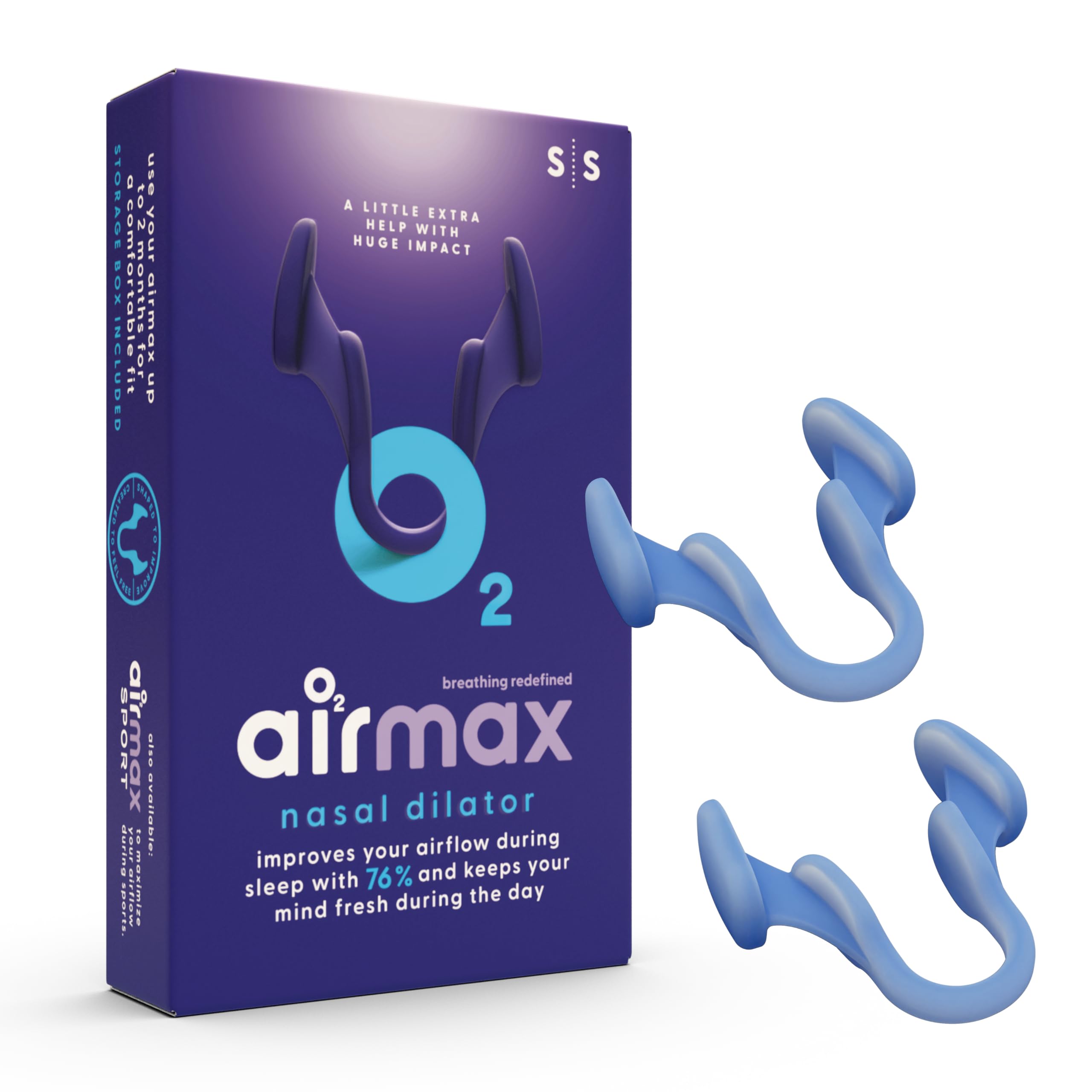 Air Max dilatadores nasales para dormir mejoran el flujo de aire nocturno.