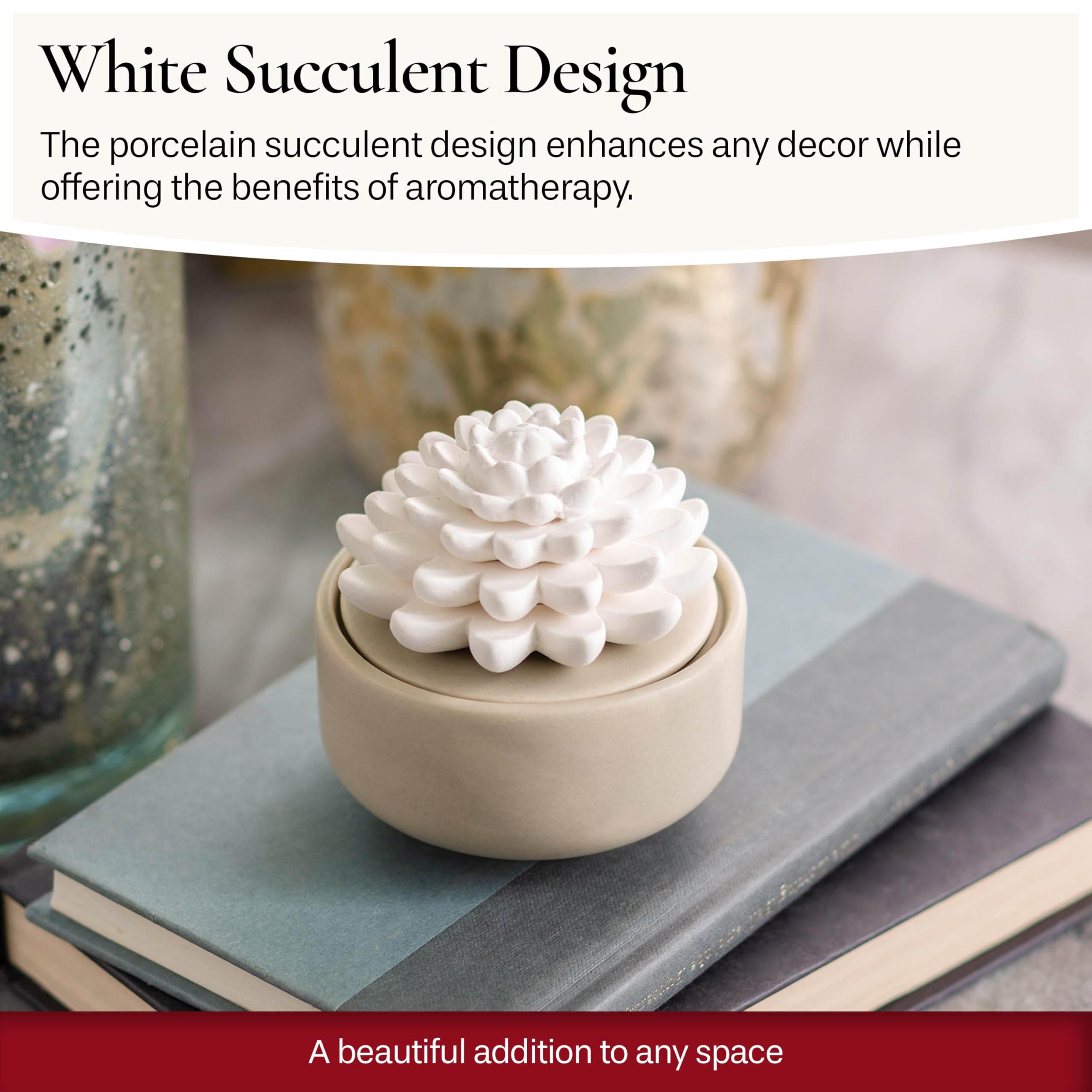 Airomé empaque elegante con difusor porcelana blanco para regalos