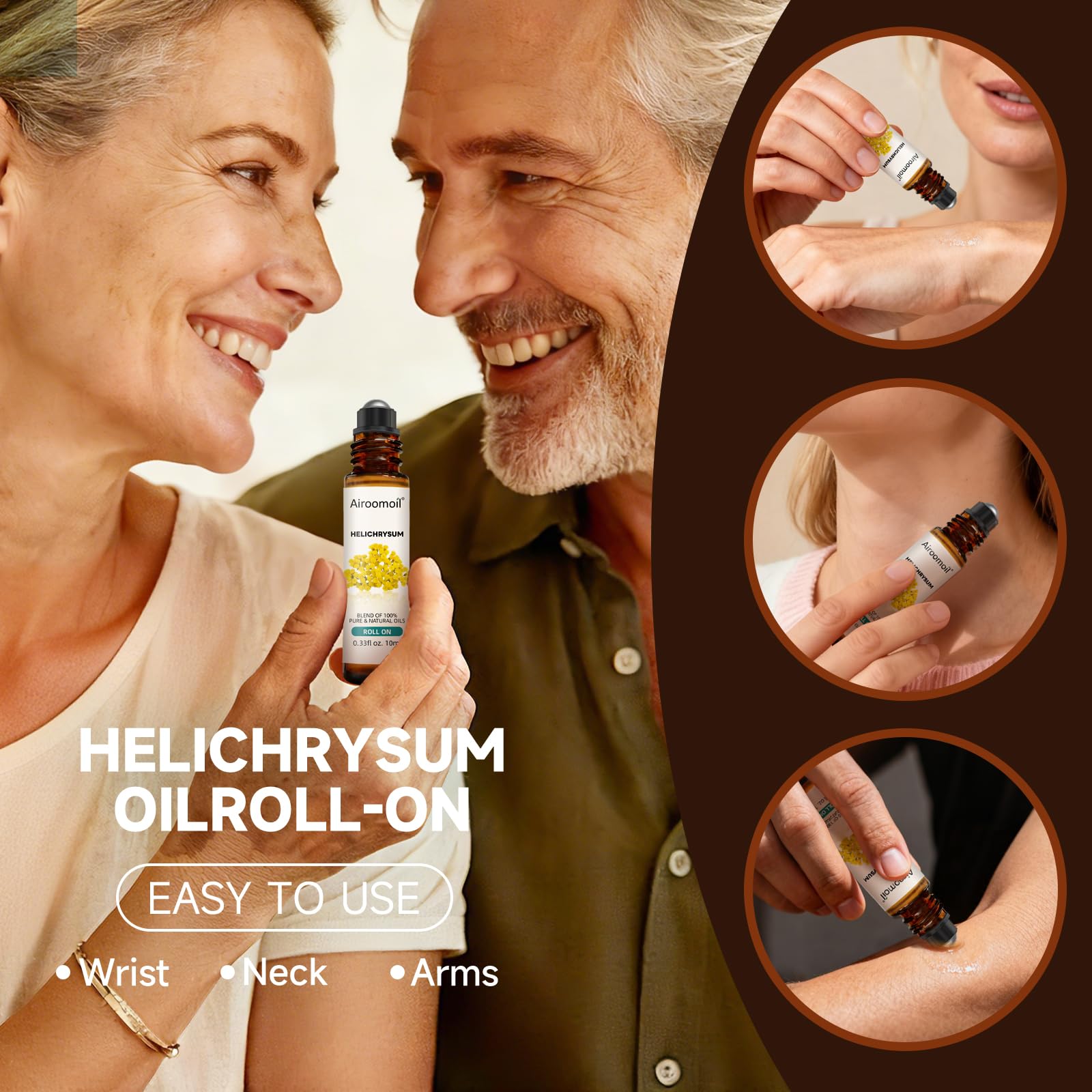 Airoomoil Roll-On aroma herbal-floral natural, experiencia sutil en espacios compartidos.