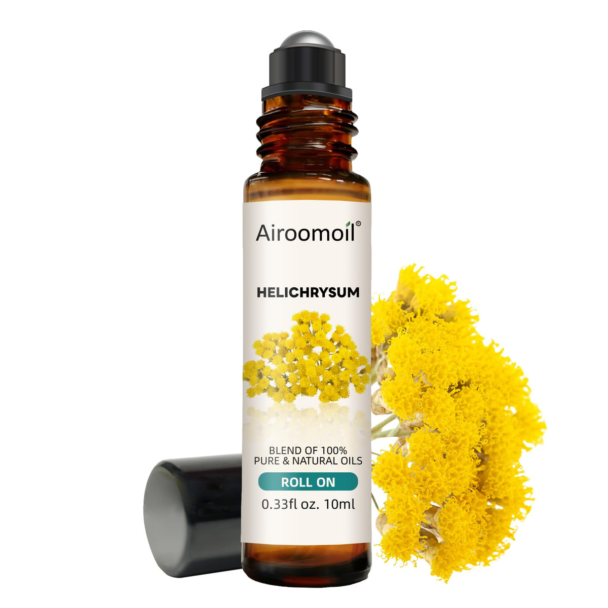 Airoomoil Roll-On Helichrysum y Lavanda, aroma suave para pausas rápidas.