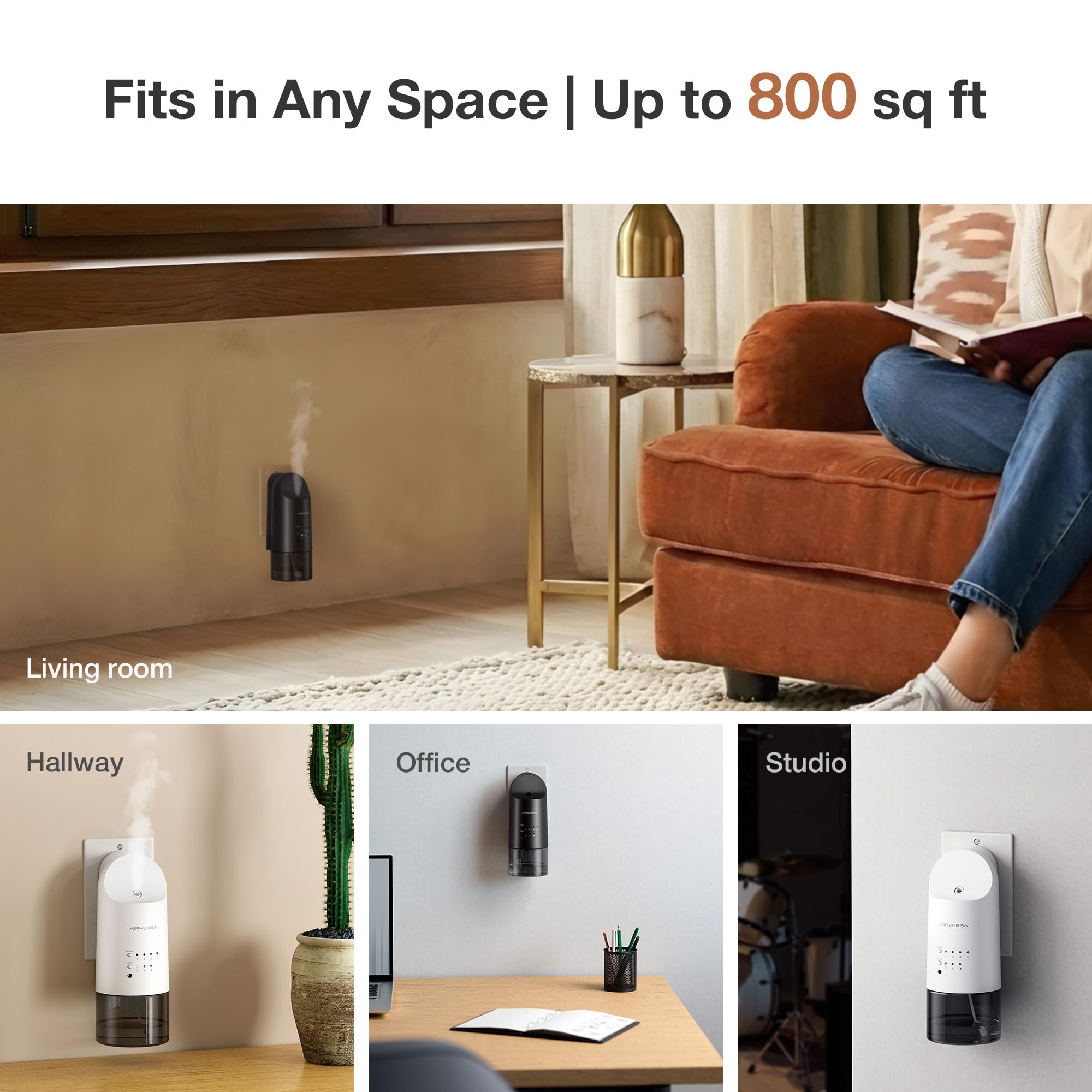 Airversa con capacidad de 160 ml: menos recargas y mayor conveniencia.