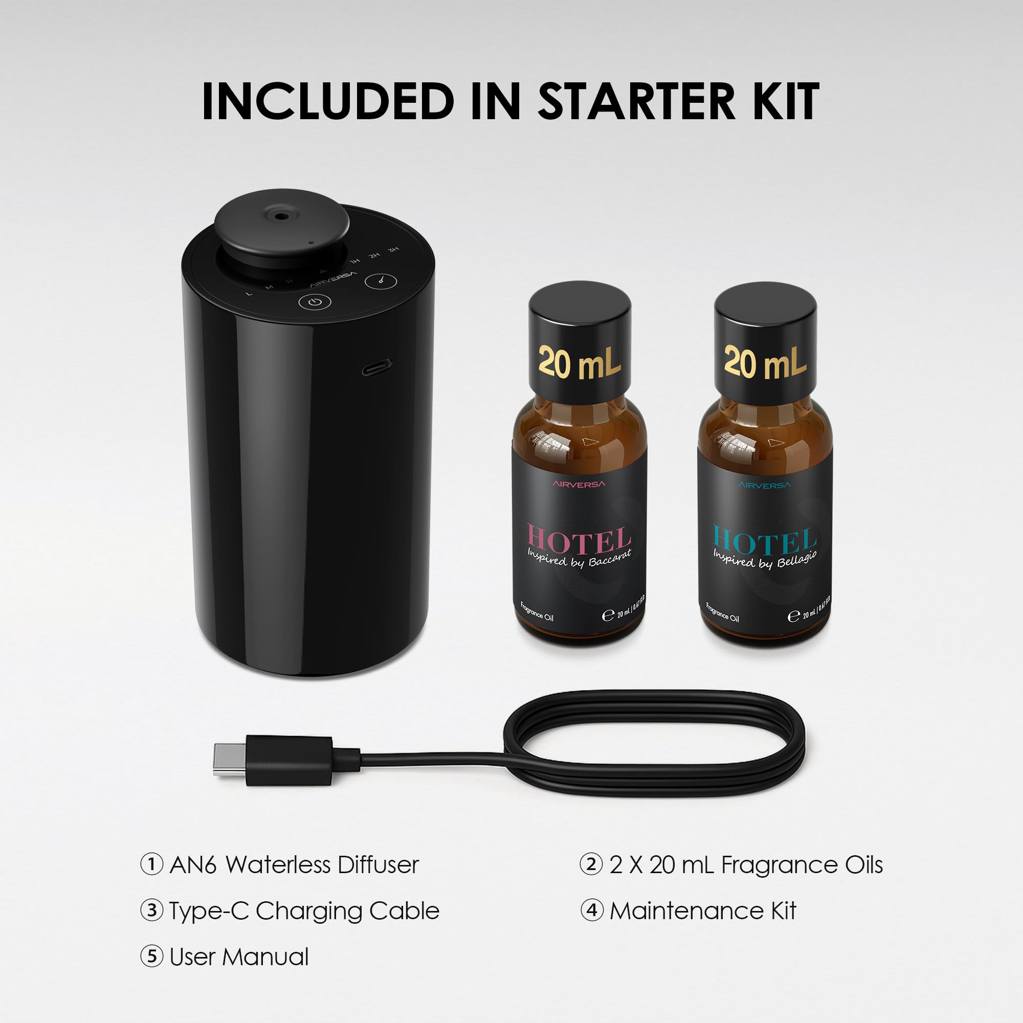 Airversa carga USB-C facilita recargas rápidas para más días de aroma