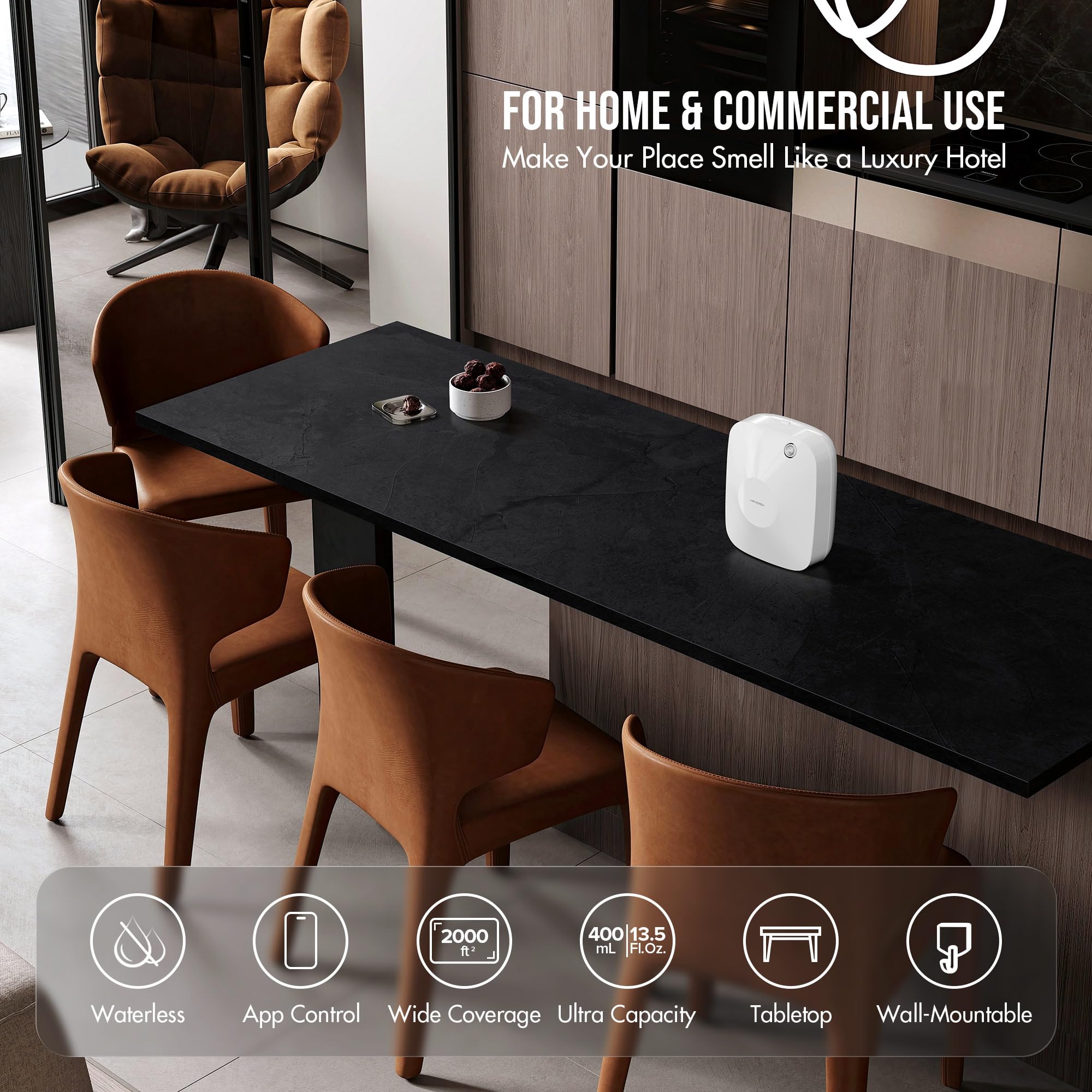 Airversa control mediante la aplicación para ajustar difusión