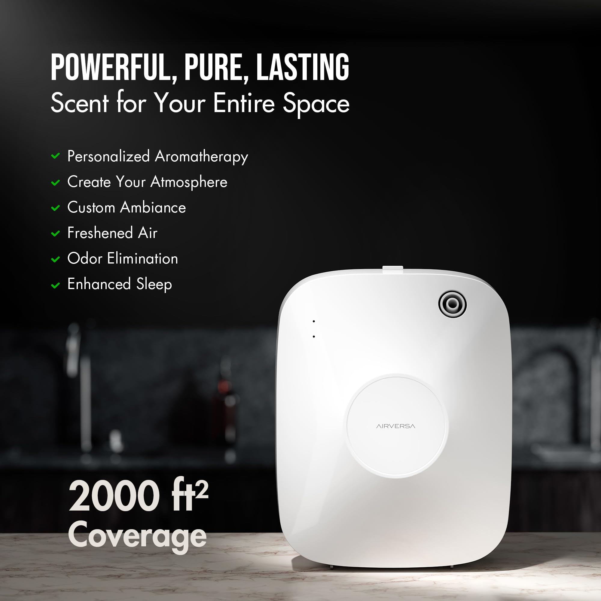 Airversa difusor con control por app para ajuste preciso.