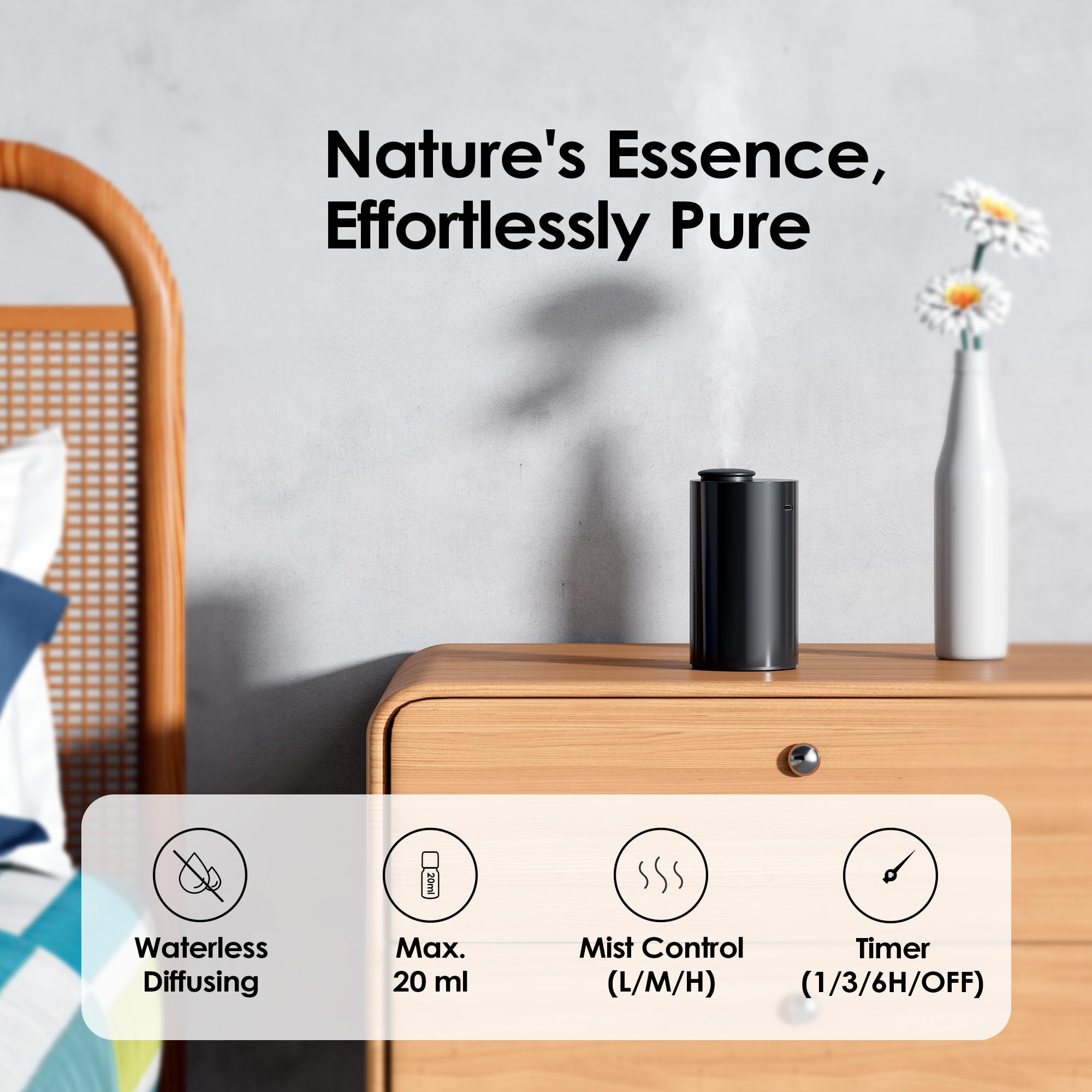 Airversa difusor para coche, dispensador de aromas, ideal para viajes.