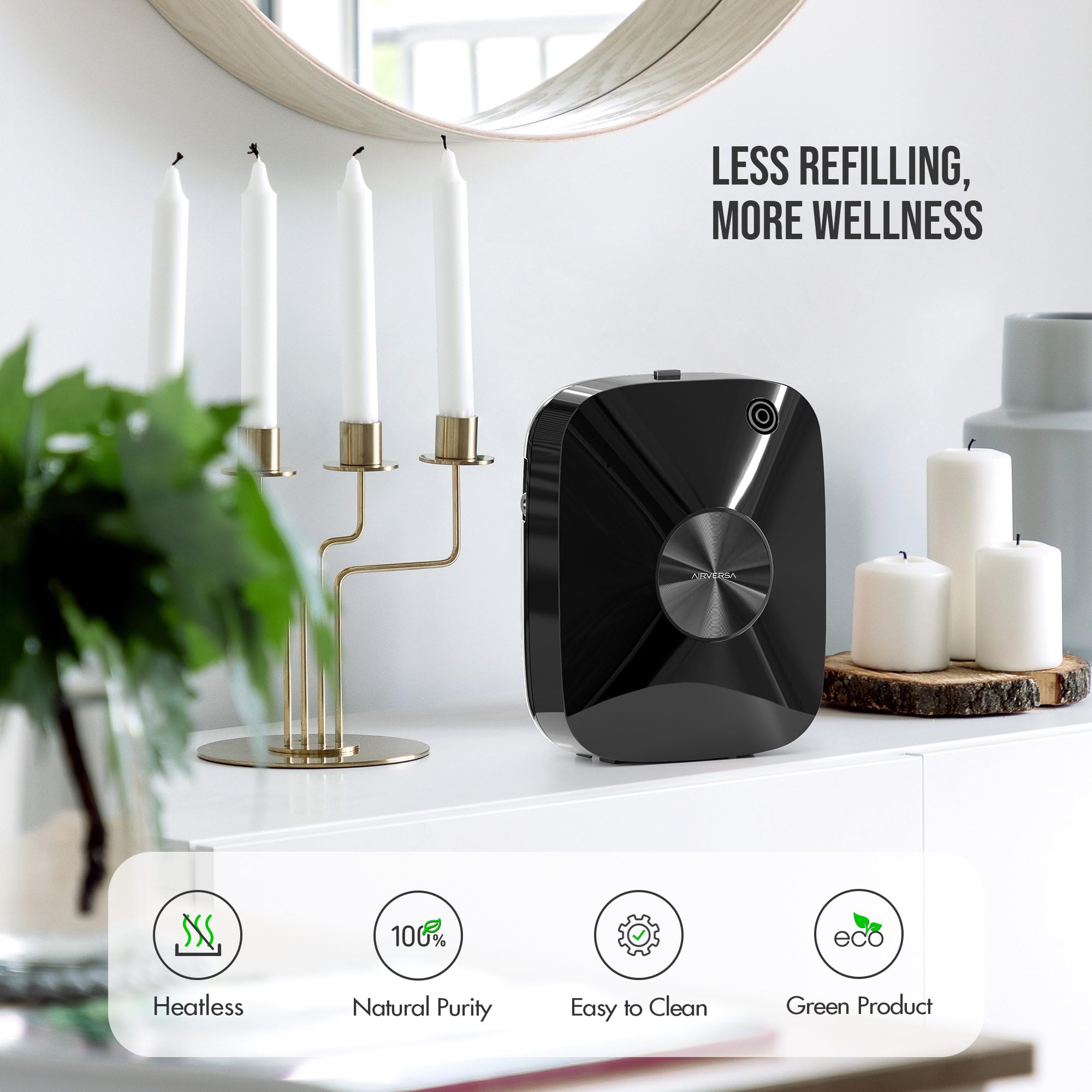 Airversa difusor para uso en mesa con diseño elegante