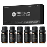 Airversa set de 6 aceites aromaterapia: botellas de 10 ml para difusores y relajación.