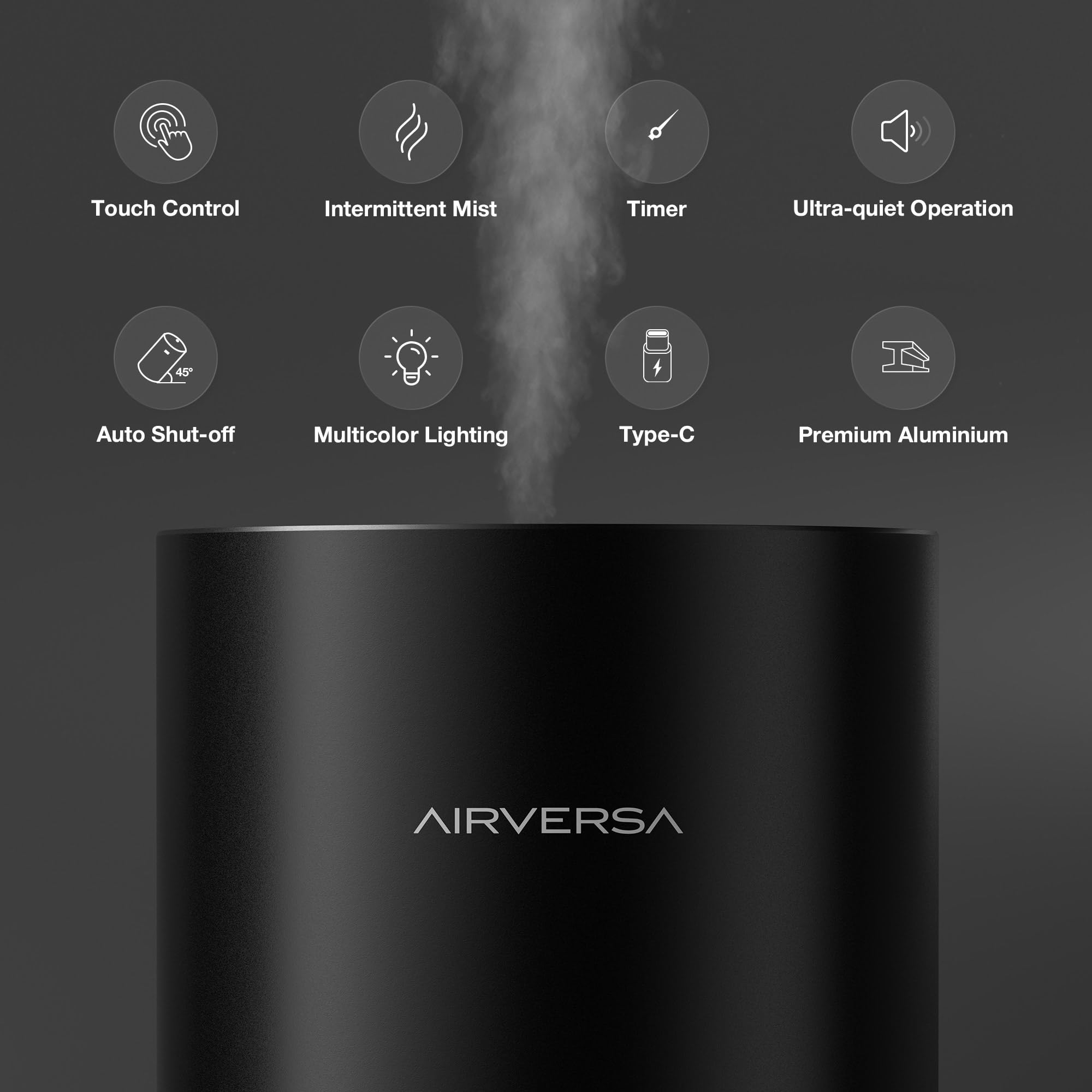 Airversa tecnología nano niebla sin calor para aroma duradero.