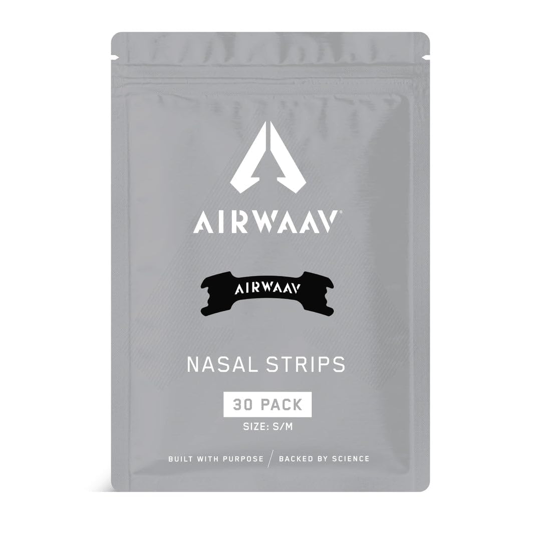 AIRWAAV tiras nasales en caja, listas para una respiración más fluida.