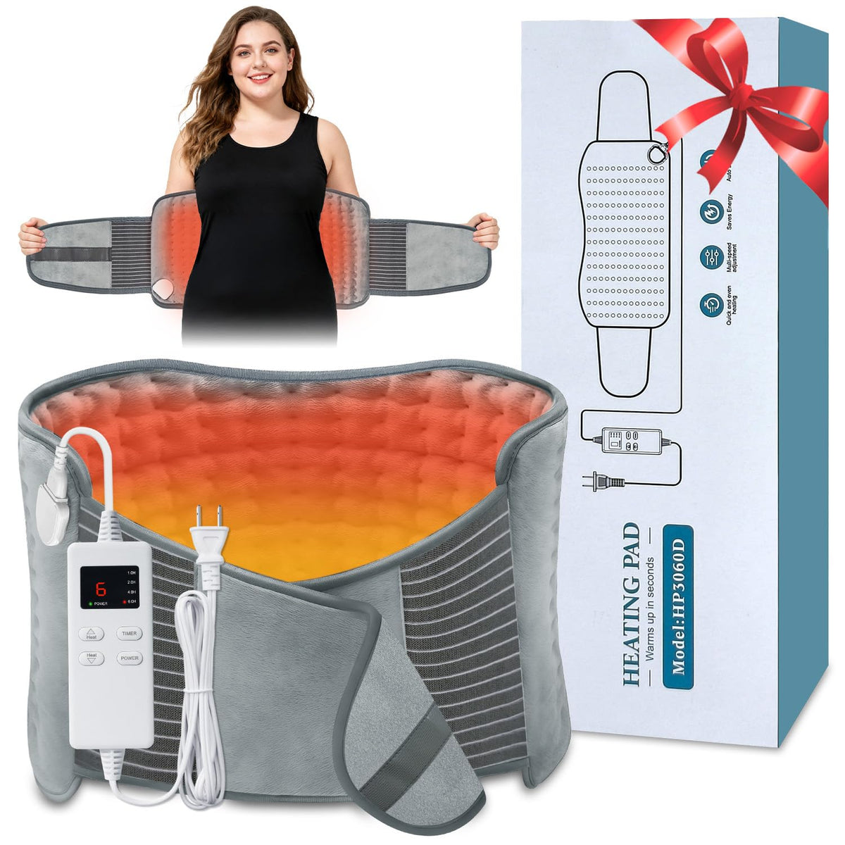 AiTechny calentador con cobertura extendida para espalda y torso