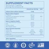 AiVital Lithium Orotate 5mg, cápsulas: fórmula de baja dosis para enfoque suave.