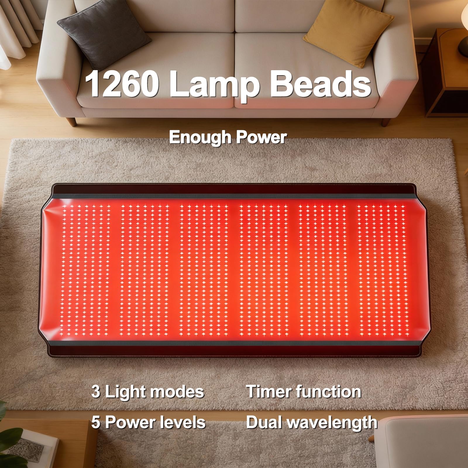 AIWOXING manta luz roja superficie fácil de limpiar para higiene