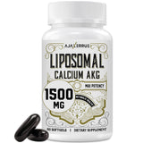 AJAXERRUE Ca AKG liposomales, botella con absorción superior y energía sostenida.