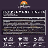 Ajoblanco Shilajit: 85+ minerales y ácido fúlvico en resina, ideal para apoyo general.