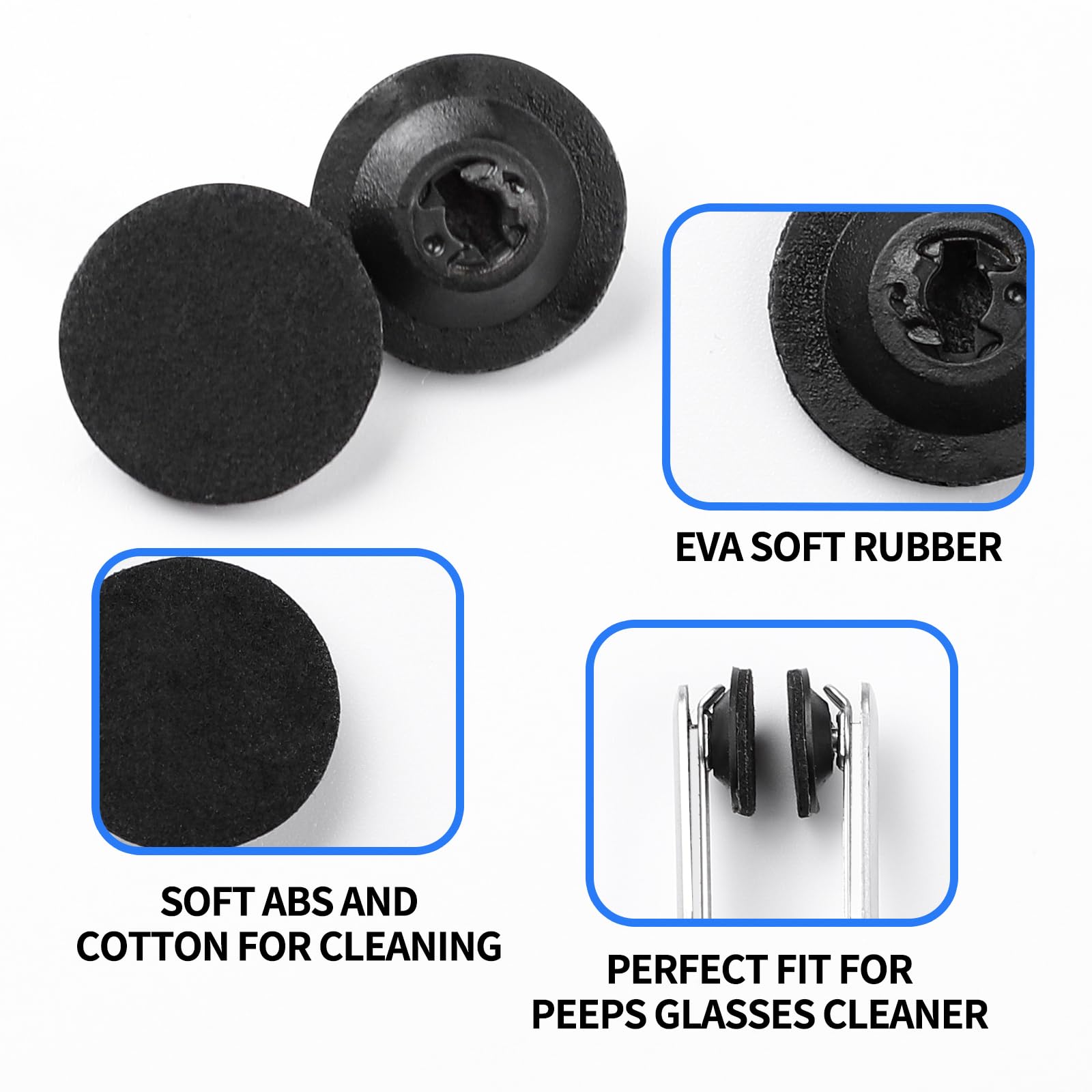 Ajrwiiy pads reemplazo Peeps CarbonKlean, primer plano de almohadilla suave