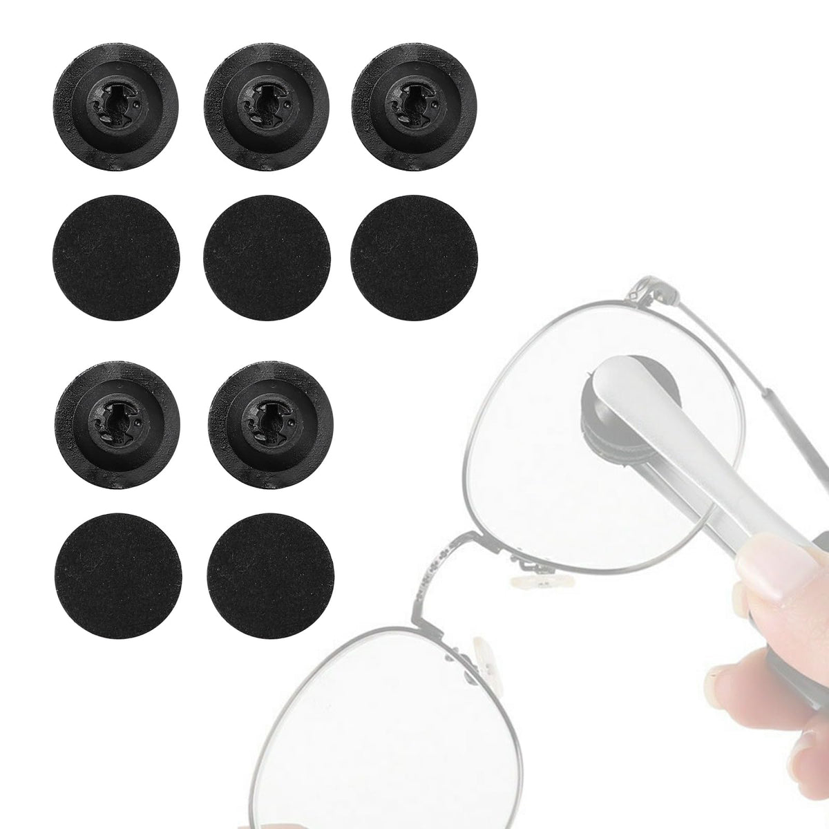 Ajrwiiy pads reemplazo Peeps CarbonKlean, caja lista para limpieza de anteojos