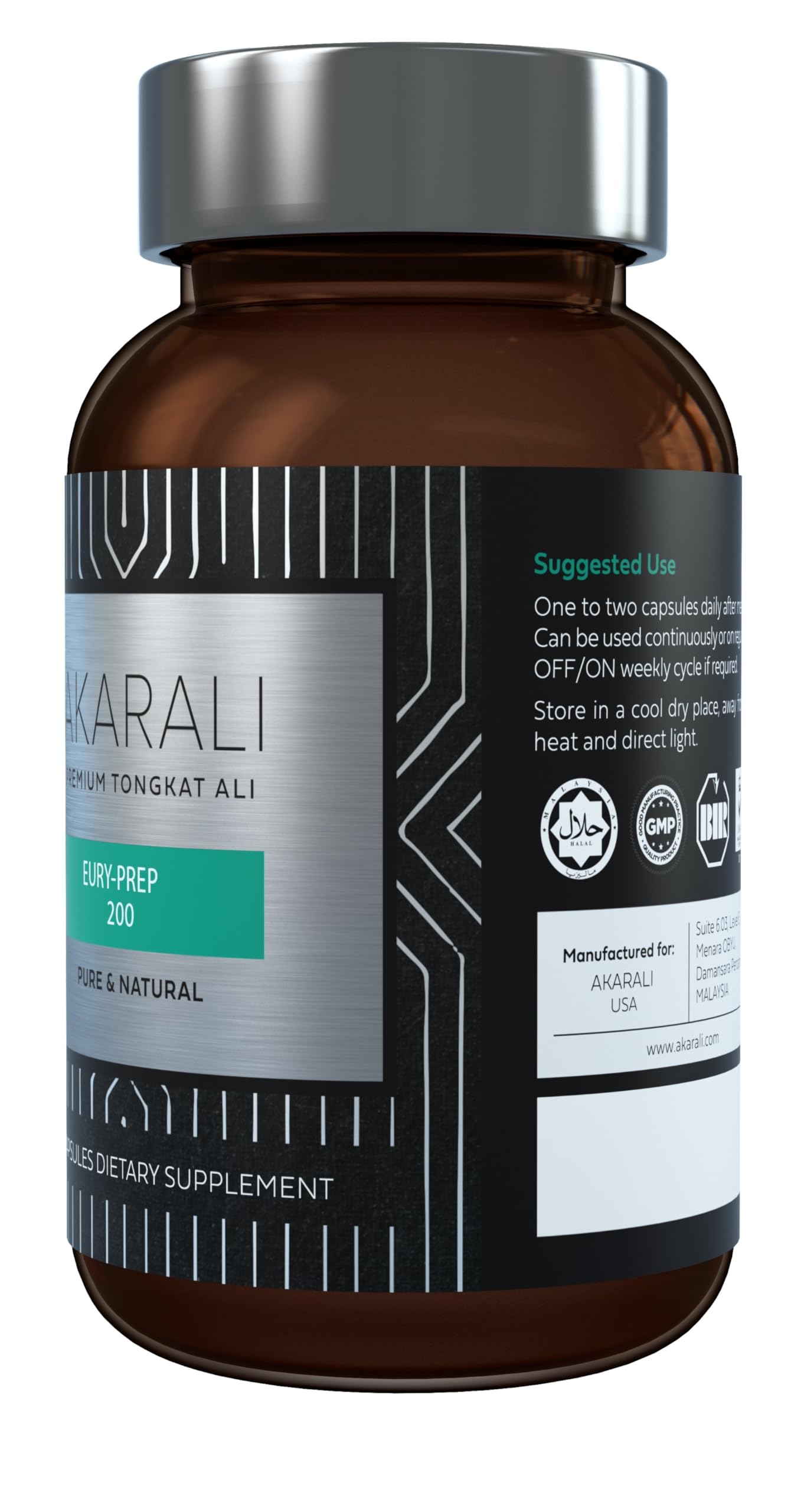 AKARALI cápsulas veganas, dosis limpias sin aditivos innecesarios.