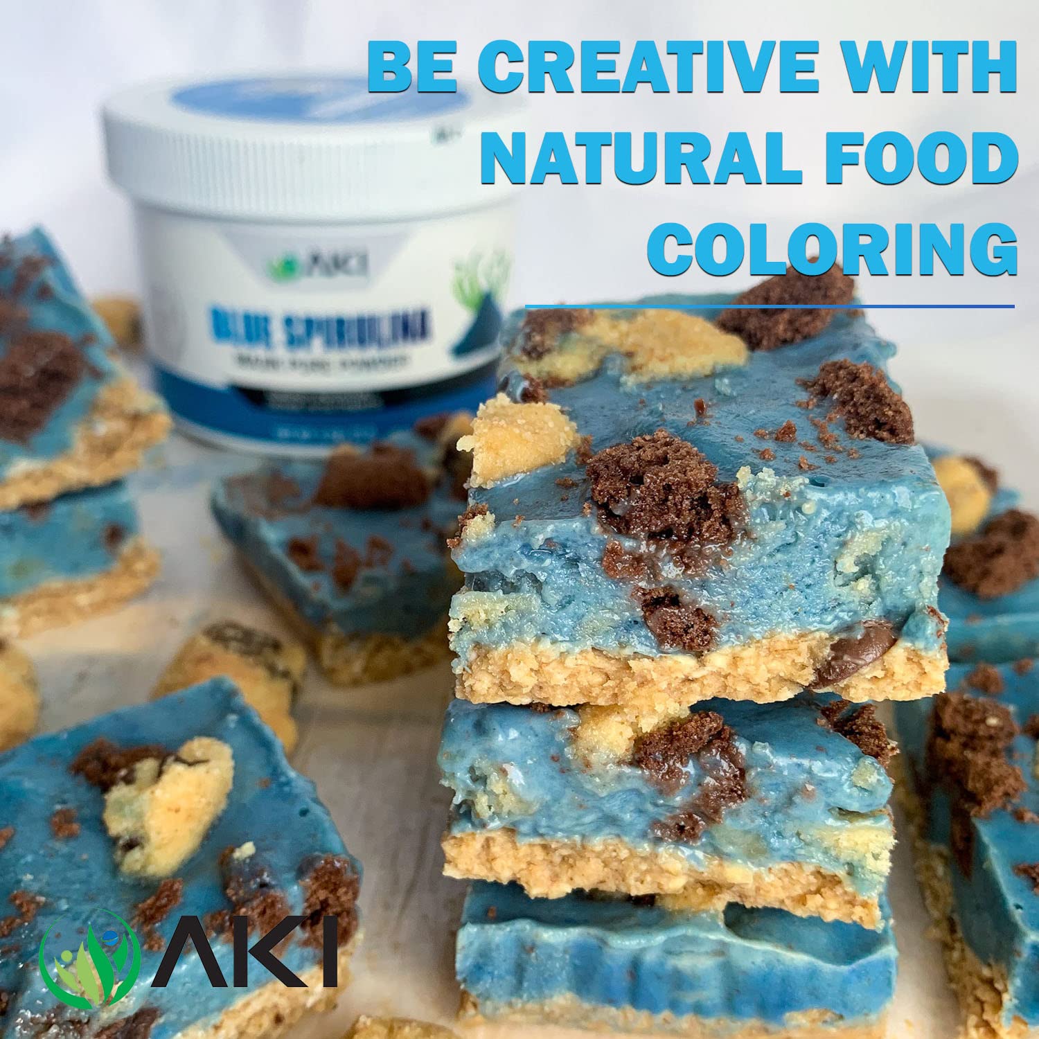AKI E18 Spirulina Azul, cuchara de medición para porciones precisas