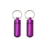 AKOAK botella de píldoras redondas moradas, con tapa estanca para emergencias.