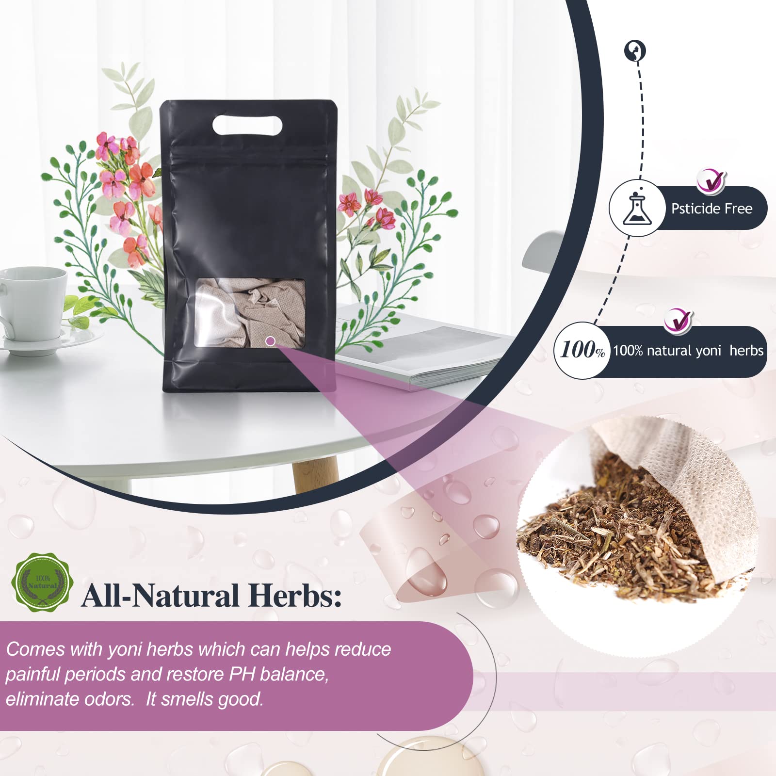 AKSOVA 20 bolsas de hierbas: aroma natural para un cuidado personal relajante