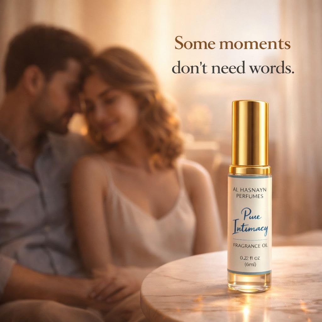 AL HASNAYN Aceite fragancia sin alcohol con aroma suave y duradero.