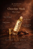 AL-HASNAYN Chocolate Almizcle, fragancia de viaje en formato compacto de 6 ml.