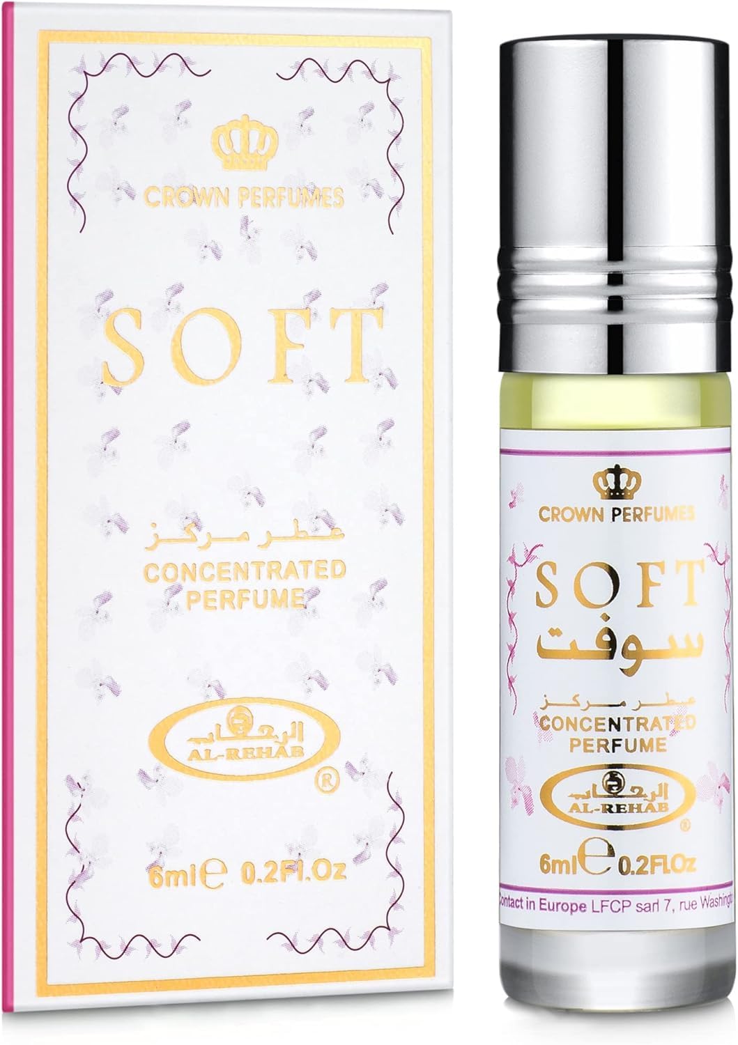 Al Rehab Soft Rodillo Perfumado con aplicador bola para aplicación suave.