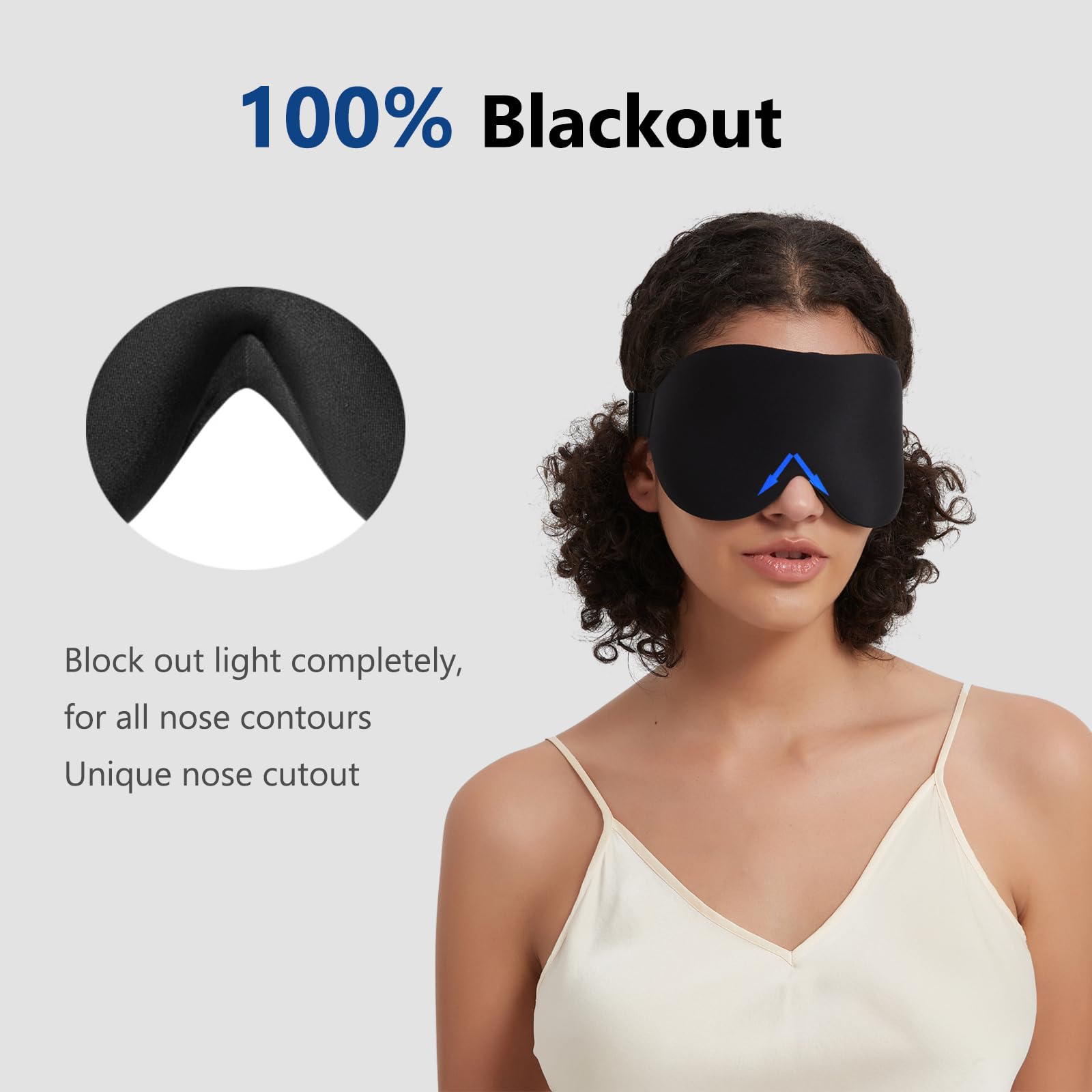 ALASKA BEAR contorno nasal y bloqueo de luz al 100% para dormir completamente