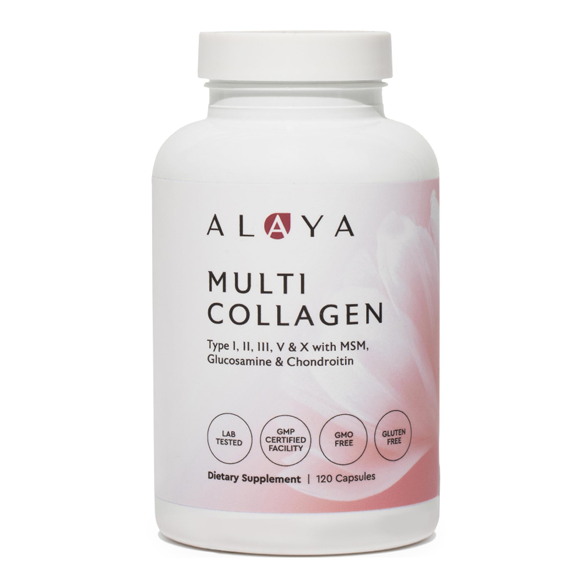 Alaya Naturals colágeno hidrolizado, cápsulas, bote para uso diario.